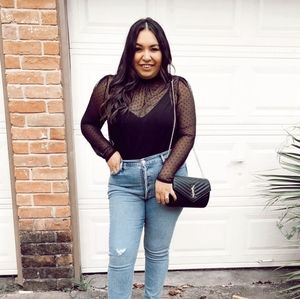 Free People Polka dot bodysuit